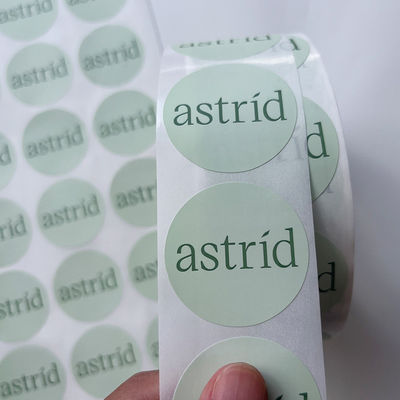 مخصص نص صورة لاصق الطباعة جولة ملصقات التسمية للماء الفينيل ملصق لفة