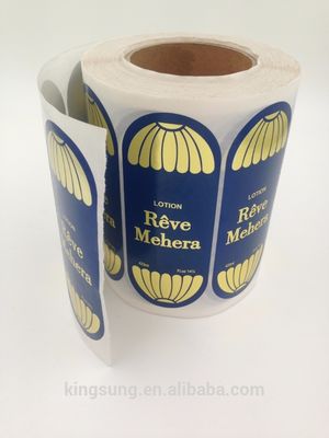 طباعة مخصصة Hot Gold Stamp Label Paper Roll