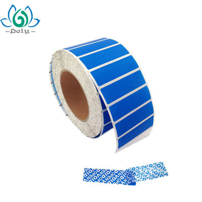 ODM Service 8.5 X 2.2cm ملصقات أمان واضحة للعبث بالألوان من Pantone
