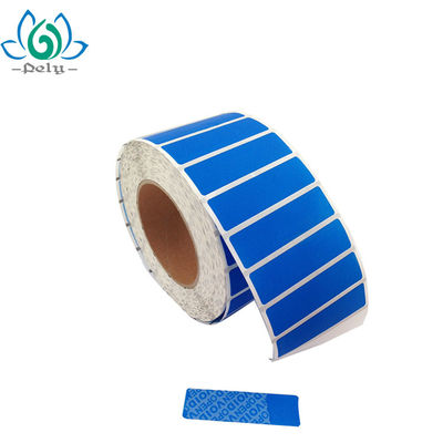 ODM Service 8.5 X 2.2cm ملصقات أمان واضحة للعبث بالألوان من Pantone