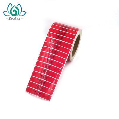 PET المواد SGS مخصص العبث ملصقات واضحة على شكل لفات
