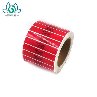 PET المواد SGS مخصص العبث ملصقات واضحة على شكل لفات