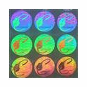 ملصق الهولوغرام الفضي ISO9001 2008 CMYK ، ملصقات الهولوغرام الأمنية المخصصة