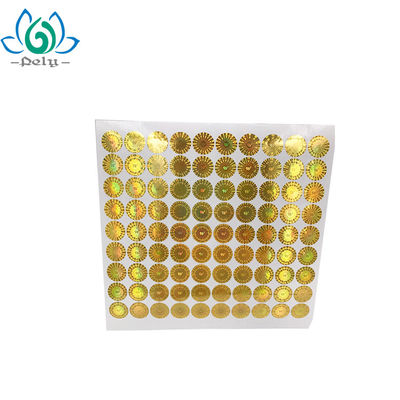 Pely Round Tamper Seal Stickers ملصقات الهولوغرام ثلاثية الأبعاد المخصصة
